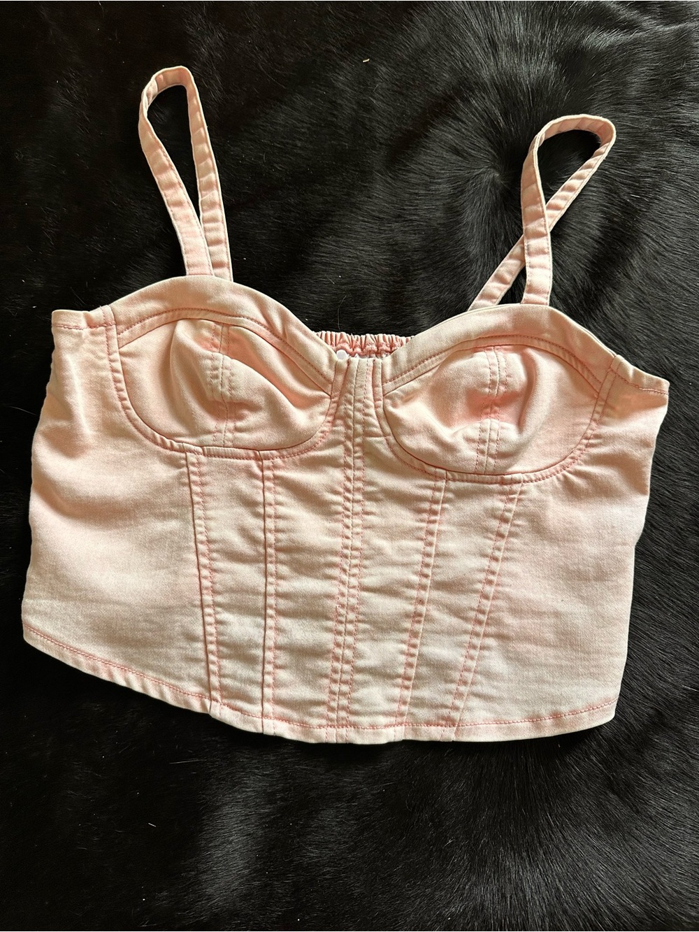 No Boundaries Light Pink Bustier Crop Top